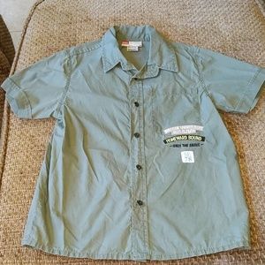 Boys Diesel Green Button-down Collared Shirt